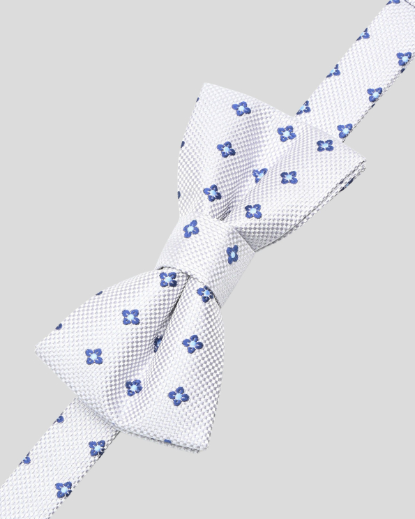 СВЕТЛОСИВА СТРУКТУРНА ПАПИЙОНКА С ФЛОРАЛЕН ДЕСЕН В ТЪМНОСИНЬО