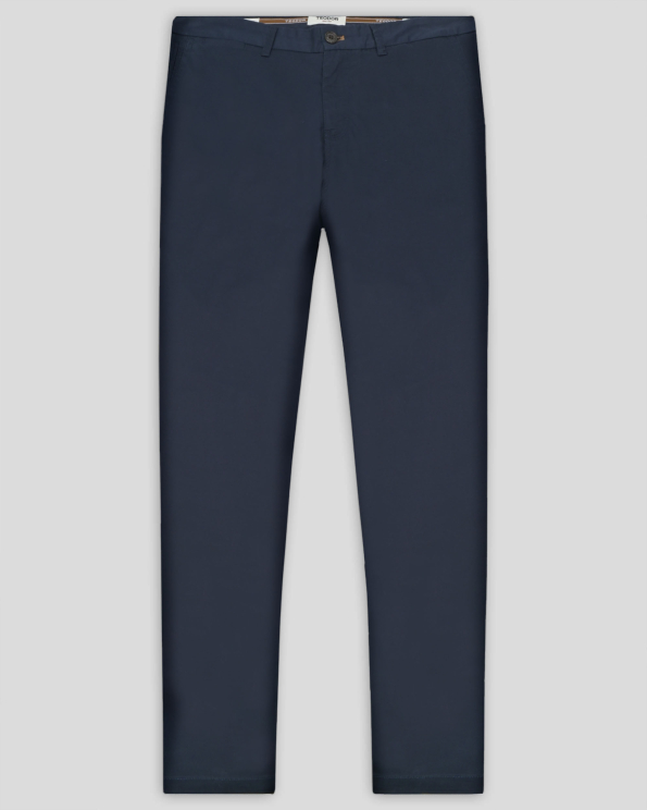 ТЪМНОСИН ЧИНО ПАНТАЛОН ОТ ПАМУК С ЕЛАСТАН ВТАЛЕН СИЛУЕТ