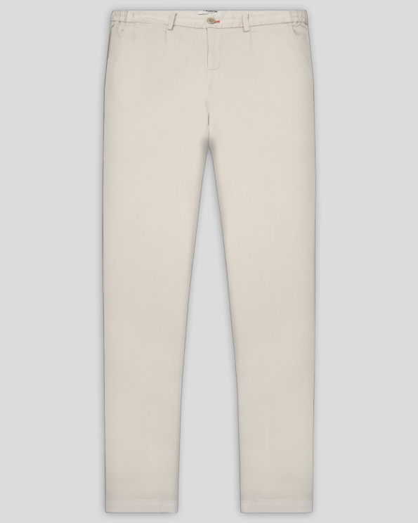 БЕЖОВ ПАНТАЛОН С ИТАЛИАНСКИ ДЖОБОВЕ И ЛОГО ЕМБЛЕМА