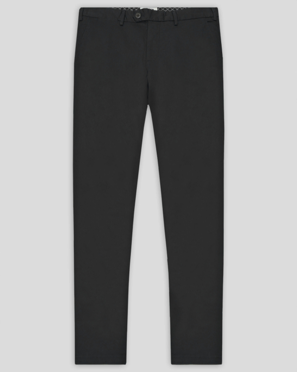 ЧЕРЕН ЧИНО ПАНТАЛОН ОТ ПАМУК С ЕЛАСТАН СВОБОДЕН СИЛУЕТ