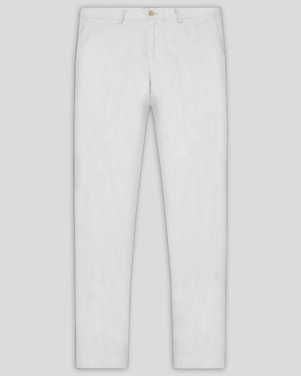 БЯЛ ЧИНО ПАНТАЛОН ОТ 100% ЛЕН