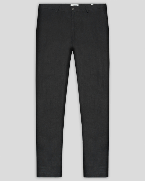 ЧЕРЕН ПАНТАЛОН ОТ ЛЕН С ИТАЛИАНСКИ ДЖОБОВЕ