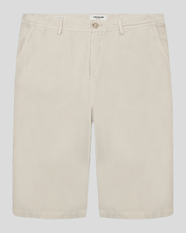 БЕЖОВИ БЕРМУДИ С ИТАЛИАНСКИ ДЖОБ ОТ ПАМУК И ЛЕН