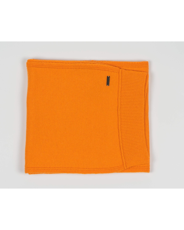 ОРАНЖЕВ ПЛЕТЕН ШАЛ ОТ ВЪЛНА И КАШМИР