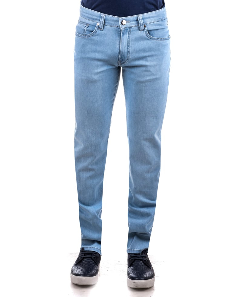 Мъжки дънки базов модел в светло синьо 16085073-1 01