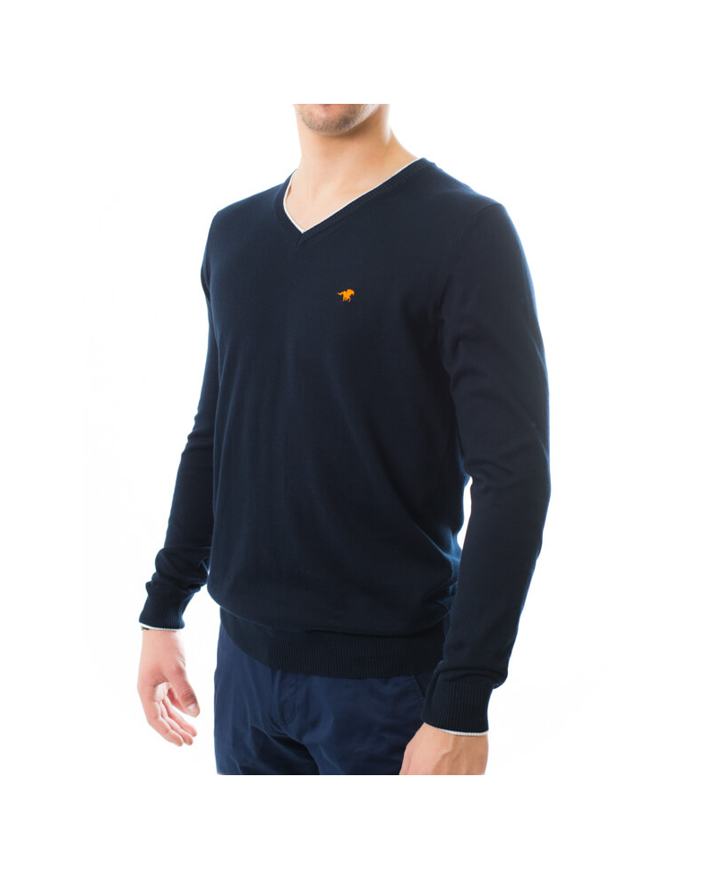 Лек памучен пуловер с контрастни детайли 170108051971-1 01