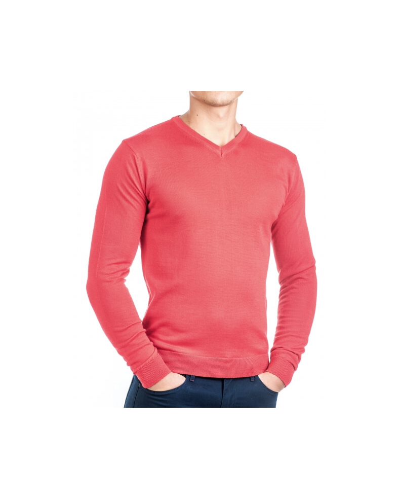 Мъжки базов пуловер от 100% вълна 17052003-4 01