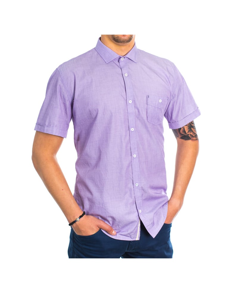 Памучна структурна риза с джоб 170105044250-3 01