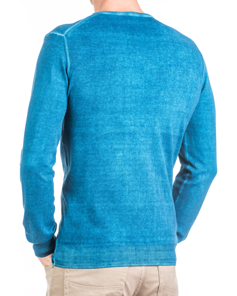 Мъжки памучен пуловер с ефекти в шевовете 160543262771-4 02