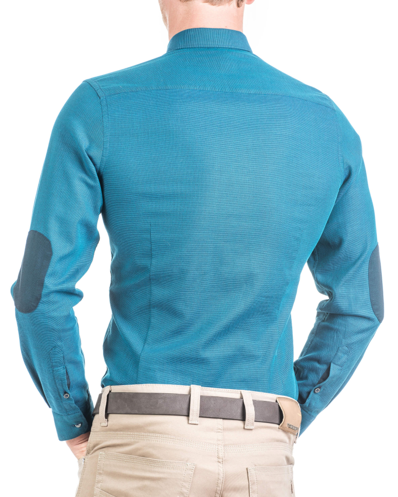 Мъжка спортно-елегантна риза с кръпки 16044117-3 02