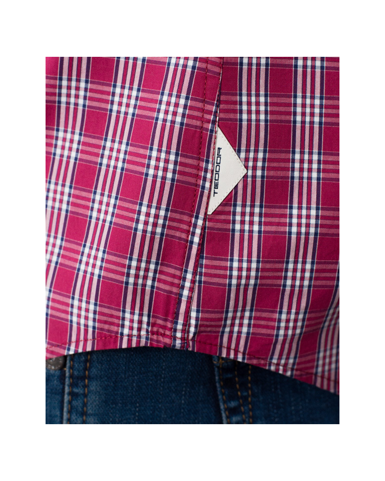 Памучна риза каре с джоб 170105044216-2 02