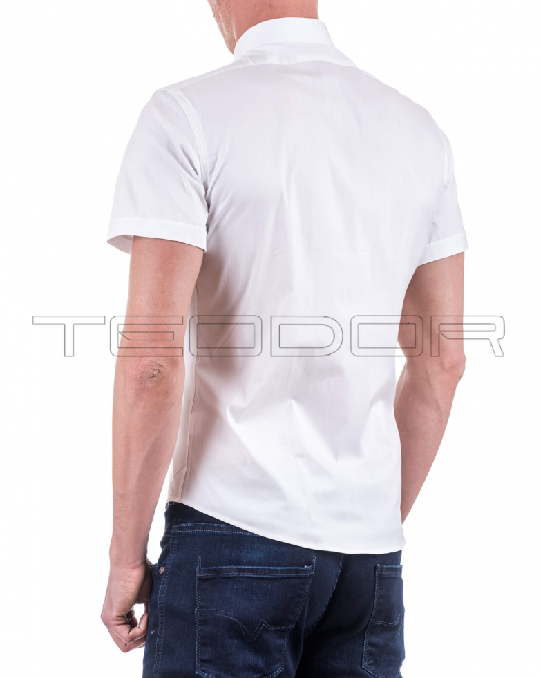 Бяла риза къс ръкав 16040826-1 02