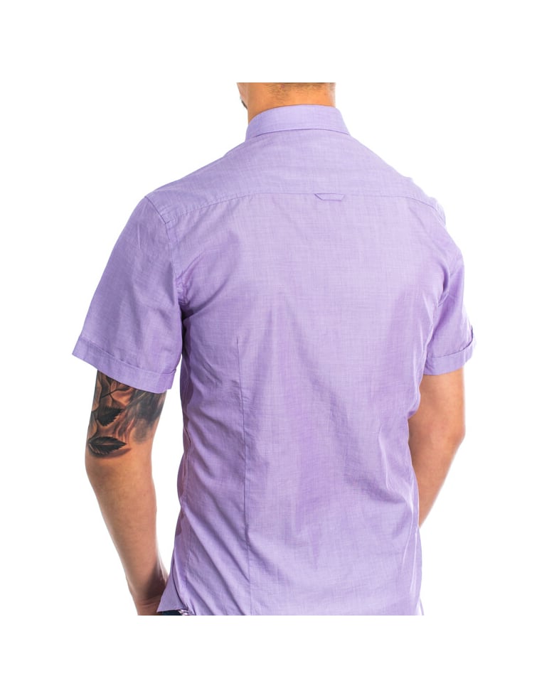 Памучна структурна риза с джоб 170105044250-3 02