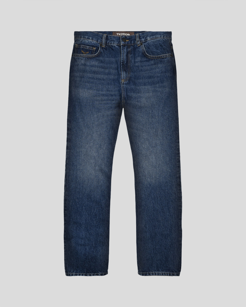 ТЪМНОСИНИ ДЪНКИ REGULAR RELAXED FIT ( УДОБЕН И СВОБОДЕН СИЛУЕТ )  250215088636-1 01