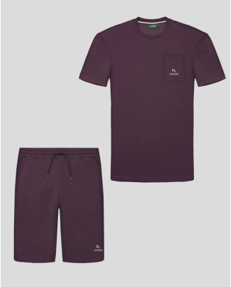 СПОРТЕН КОМПЛЕКТ СЪС СВЕТЛООТРАЗИТЕЛНО ЛОГО В ЦВЯТ БОРДО