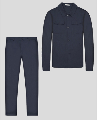 ТЪМНОСИН КОМПЛЕКТ ОТ ЛЕН И ПАМУК COMFORT FIT