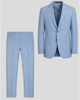 СИН КЛАСИЧЕСКИ КОСТЮМ МЕЛАНЖ СВОБОДЕН СИЛУЕТ