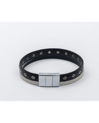 ДВОЙНА ГРИВНА В БЯЛО И ТЪМНО СИНЬО С КАБЗИ