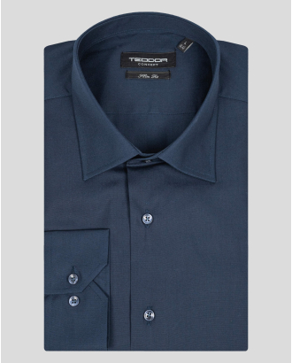 ТЪМНО СИНЯ КЛАСИЧЕСКА РИЗА 