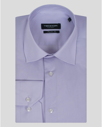 КЛАСИЧЕСКА РИЗА REGULAR FIT В СВЕТЛО ЛИЛАВ ЦВЯТ