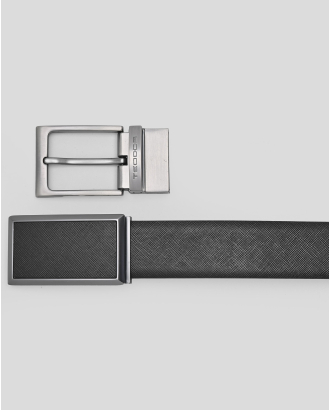 ДВУЛИЦЕВ КОЛАН В ЧЕРЕН И ТЪМНОСИН ЦВЯТ С ДВЕ КАТАРАМИ