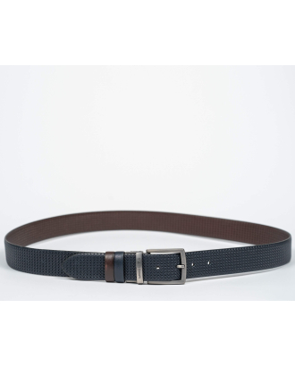 ДВУЛИЦЕВ КОЛАН В КАФЯВО И ТЪМНО СИНЬО