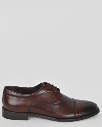 КАФЯВИ КЛАСИЧЕСКИ ОБУВКИ ОТ ГЛАДКА И СТРУКТУРНА КОЖА