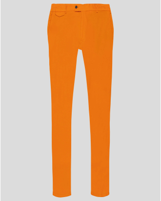 ОРАНЖЕВ ВТАЛЕН ПАНТАЛОН В СИТНА СТРУКТУРА