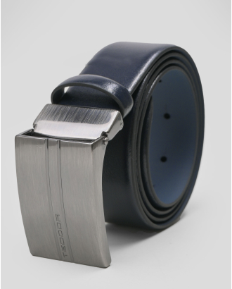 ТЪМНОСИН ЛУКСОЗЕН КОЛАН ОТ 100% ЕСТЕСТВЕНА КОЖА И КАТАРАМА ТИП ПЛОЧКА