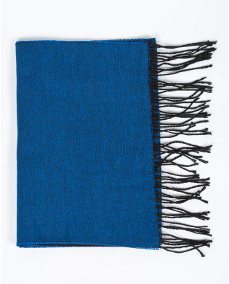 ДЮСОВ ДВУЛИЦЕВ ШАЛ В ЯРКО СИНЬО И ТЪМНО СИНЬО