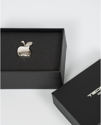 БРОШКА С ЯБЪЛКА И ДЕКОРАТИВНИ КАМЪЧЕТА