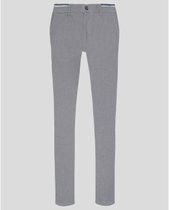 СТРУКТУРЕН ПАНТАЛОН В ТЪМНО СИНЬО И БЯЛО