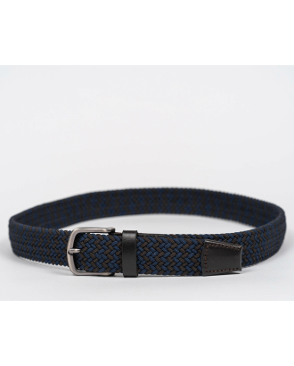 ПЛЕТЕН ТЕКСТИТЕЛЕН КОЛАН В СИНЬО И КАФЯВО