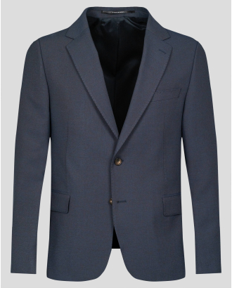 СИНЬО КЛАСИЧЕСКО САКО МЕЛАНЖ СВОБОДЕН СИЛУЕТ