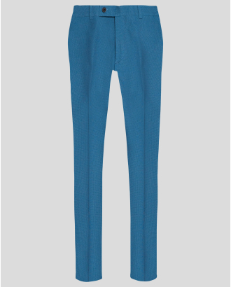 СВЕТЛО СИН КЛАСИЧЕСКИ ПАНТАЛОН ОТ ДВУЦВЕТЕ ПЛАТ