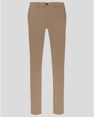 ТЪМНО БЕЖОВ ПАНТАЛОН ВЪВ ФИНА ПАНАМЕНА СТРУКТУРА С ЛОГО