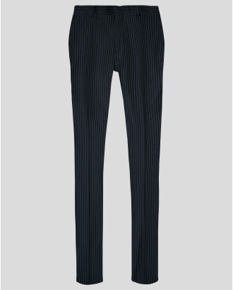 ЧЕРЕН КЛАСИЧЕСКИ ПАНТАЛОН В КОНТРАСТНО РАЙЕ