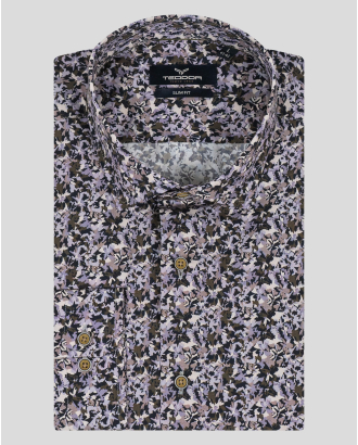 МНОГОЦВЕТНА ПРИНТИРАНА РИЗА С ФЛОРАЛНИ МОТИВИ 