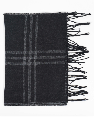 ЧЕРЕН ШАЛ С РЕСНИ В СИВО КАРЕ 