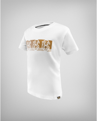 ДЕТСКА БЯЛА БИЕ ТЕНИСКА С РЕЛЕФЕН ПРИНТ H8S 