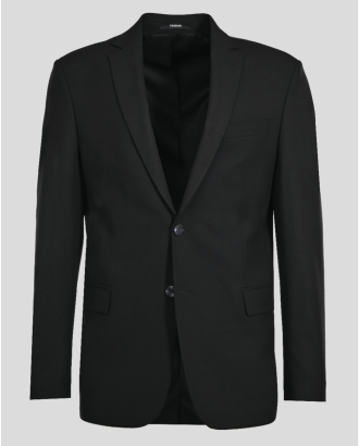 ЧЕРЕН КЛАСИЧЕСКИ КОСТЮМ С ЕДИН ШЛИЦ СИЛНО ВТАЛЕН СИЛУЕТ