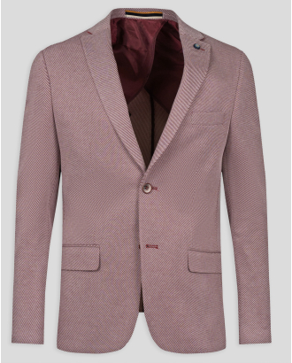 СТРУКТУРНО САКО ВТАЛЕН СИЛУЕТ С 2 ШЛИЦА В БОРДО МЕЛАНЖ