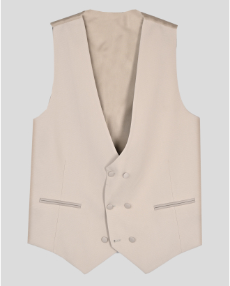 БЕЖОВ КЛАСИЧЕСКИ ЕЛЕК СЪС САТЕНИРАНИ КОПЧЕТА И ДВОЙНИ ФИЛЕТКИ