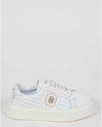  БЕЛИ ДАМСКИ КЕЦОВЕ С ЛОГО  H8S И ПРИНТ ПОДПИС 