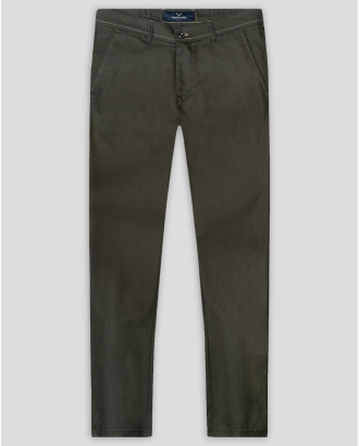 ТЪМНОЗЕЛЕН ЧИНО ПАНТАЛОН  С ДВОЙНИ ФИЛЕТКИ