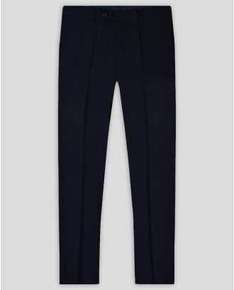 ТЪМНОСИН ВТАЛЕН КЛАСИЧЕСКИ ПАНТАЛОН С ДВОЙНИ ФИЛЕТКИ /ЧАСТ ОТ КОСТЮМ/