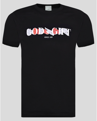 ЧЕРНА ТЕНИСКА С КОНТРАСТЕН ПРИНТ С НАДПИС " GOD`s GIFT"