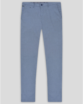 СИН ЧИНО ПАНТАЛОН В СИТНА СТРУКТУРА СВОБОДЕН СИЛУЕТ 