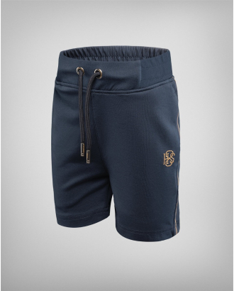 ДЕТСКИ ТЪМНОСИНИ ТРИКОТАЖНИ БЕРМУДИ С БРОДЕРИЯ ЛОГО H8S