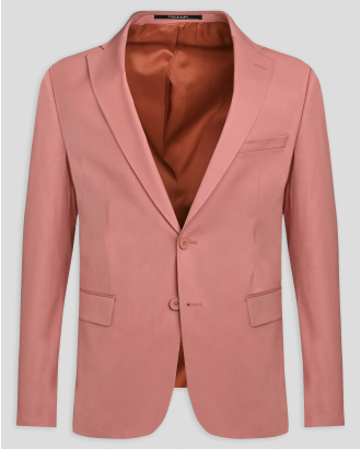 ВТАЛЕНО САКО С ДВА ШЛИЦА В ЦВЯТ ПРАСКОВА /ЧАСТ ОТ КОСТЮМ/